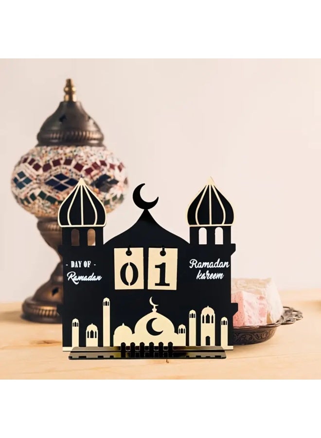 Ramadan Countdown Acrylic Table Decor – Islamic Ramadan Mubarak Desk Calendar - Image 4